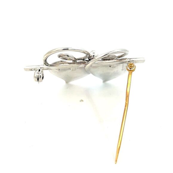 Georg Jensen Estate Vine Leaves Brooch Silver GJ33 - Picture 10 of 15